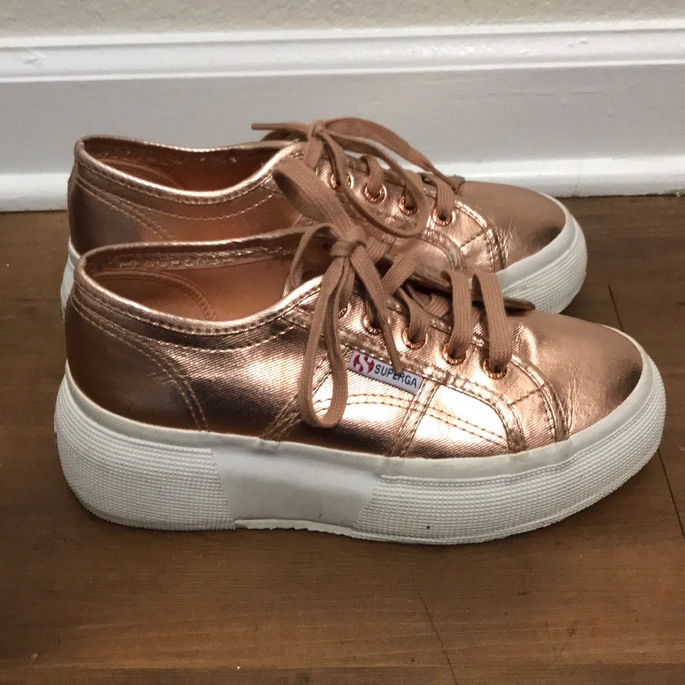 Superga Rose Gold Platform